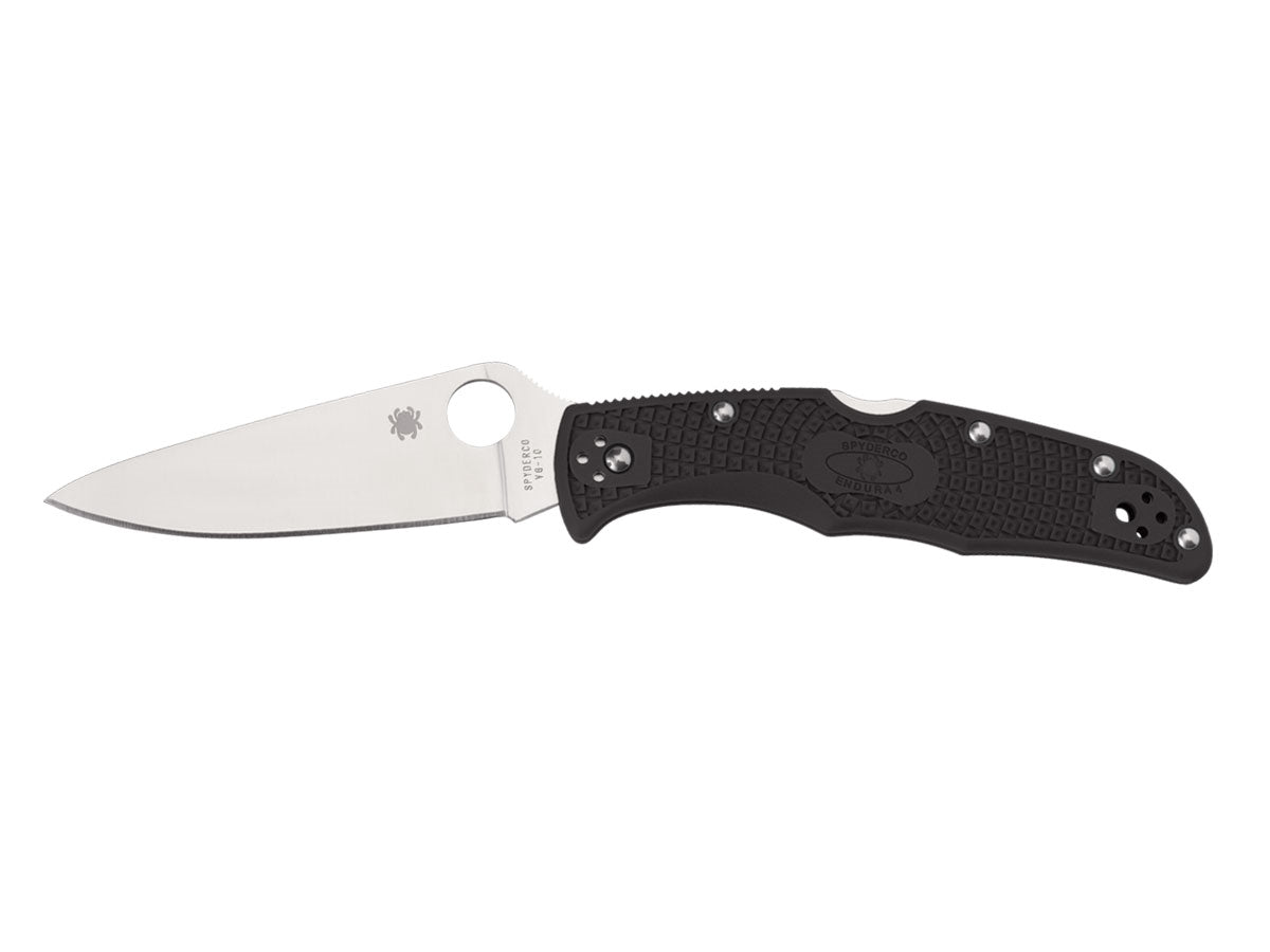 Spyderco Endura 4 C10FPBK lama VG-10 piatta 9,6 cm, manico FRN nero, totale 22,2 cm