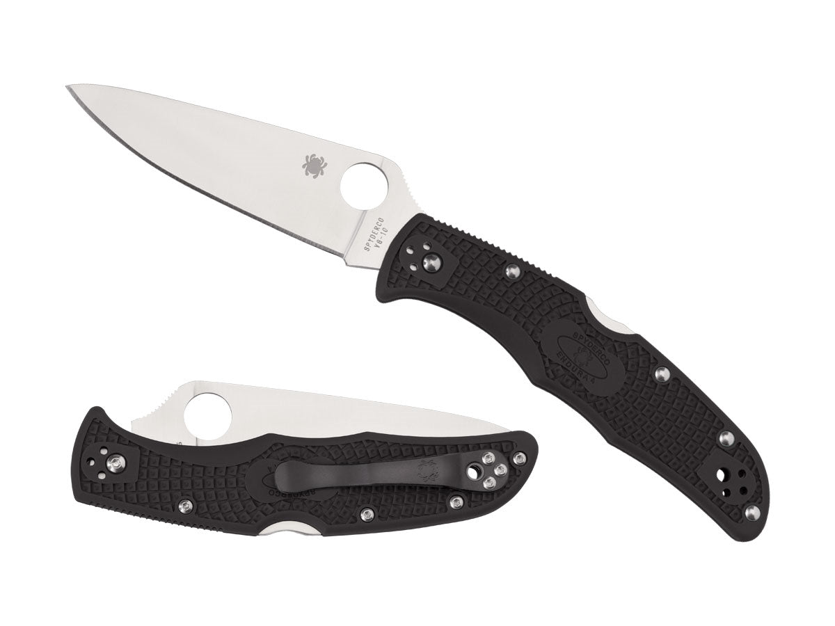 Spyderco Endura 4 C10FPBK 96 gr, Back Lock, clip 4 posizioni, Made in Japan