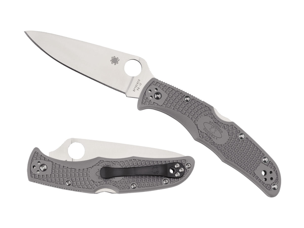 Spyderco Endura 4 C10FPGY 96 gr, Back Lock, clip 4 posizioni, Made in Japan