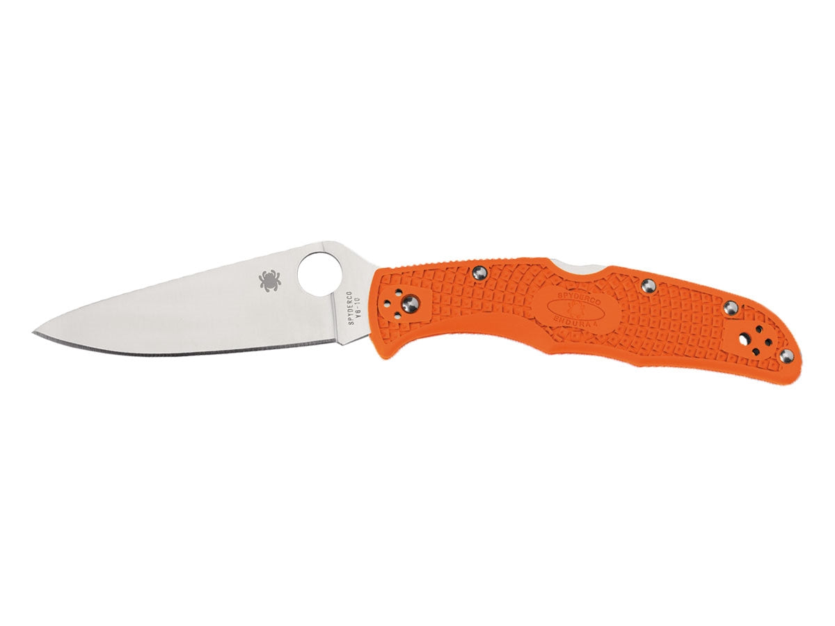 Spyderco Endura 4 C10FPOR lama VG-10 piatta 9,6 cm, manico FRN arancione, totale 22,2 cm