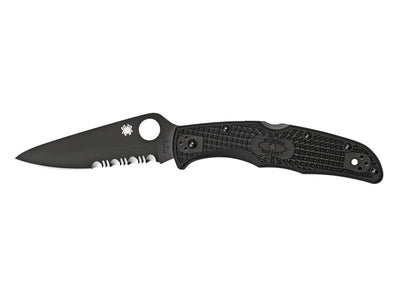 Spyderco Endura 4 C10PSBBK lama combo nera VG-10 9,6 cm, manico FRN nero