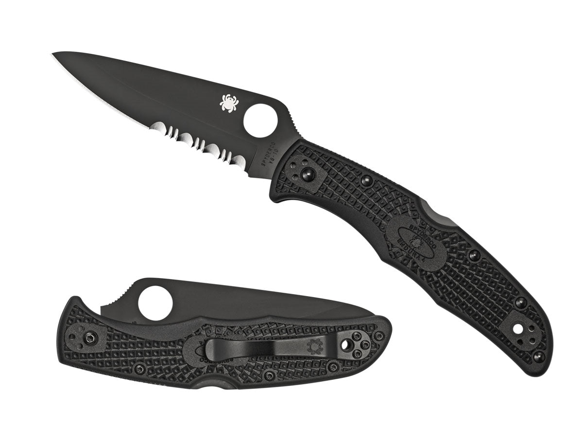 Spyderco Endura 4 C10PSBBK 103 gr, Back Lock, clip 4 posizioni, Made in Japan