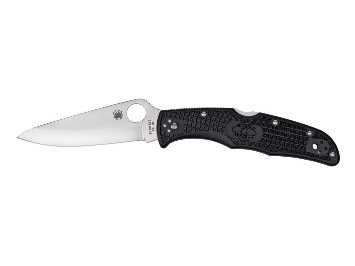 Spyderco Endura 4 C10PBK lama VG-10 9,6 cm, manico FRN nero, totale 22,2 cm