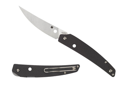 Spyderco Ikuchi C242CFP manico fibra carbonio G-10 apribottiglie codolo Back Lock - dettaglio manico