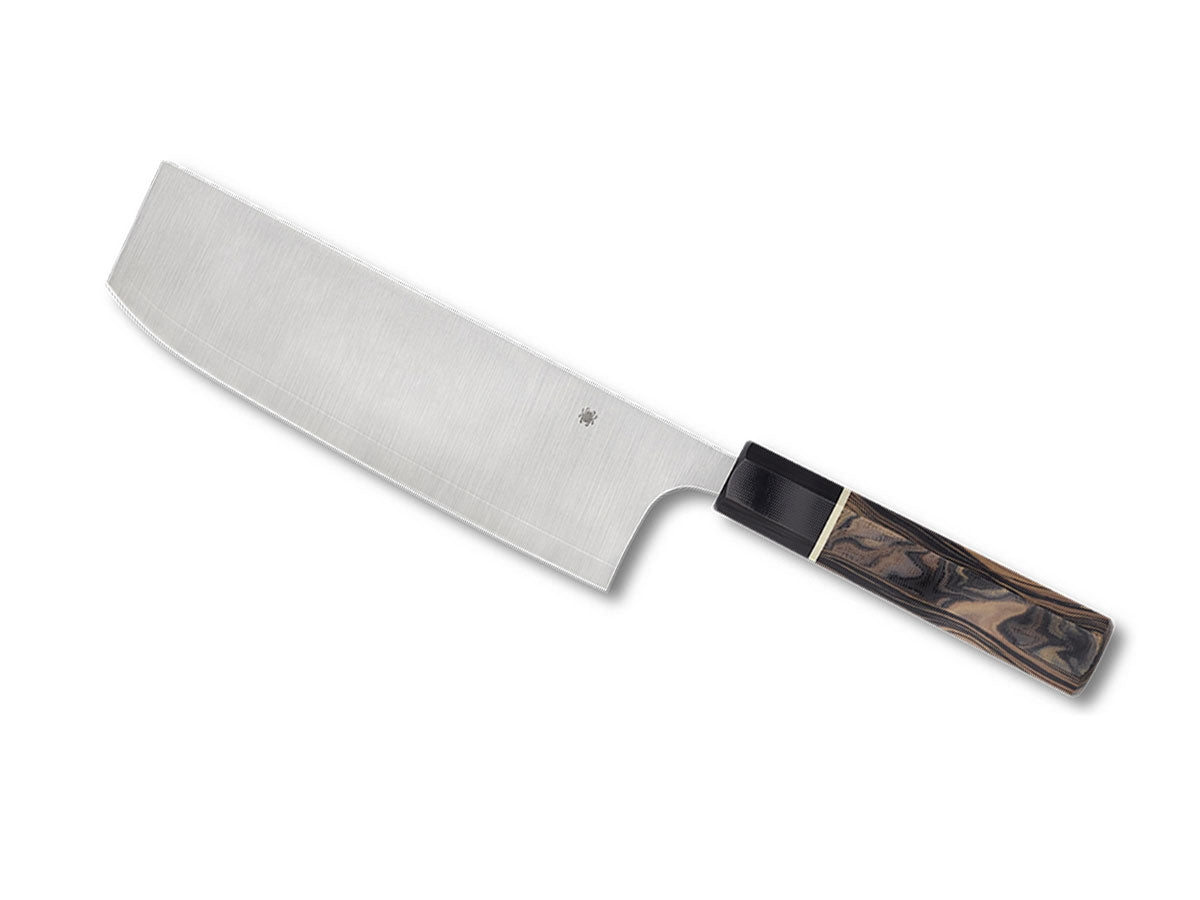 Spyderco Itamae Nakiri K17GPBNBK burl G-10 18,5 cm Murray Carter chef sushi forma rettangolare
