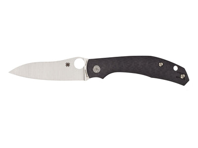 Spyderco Kapara C241CFP lama CPM S30V piatta, manico fibra di carbonio, backspacer rosso