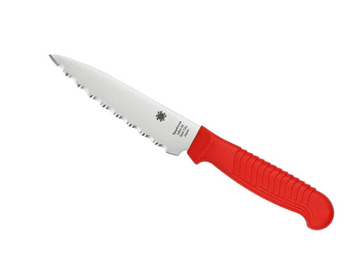 Spyderco Kitchen Classics K05SRD coltello cucina 11,4 cm lama MBS-26 seghettata manico polipropilene rosso