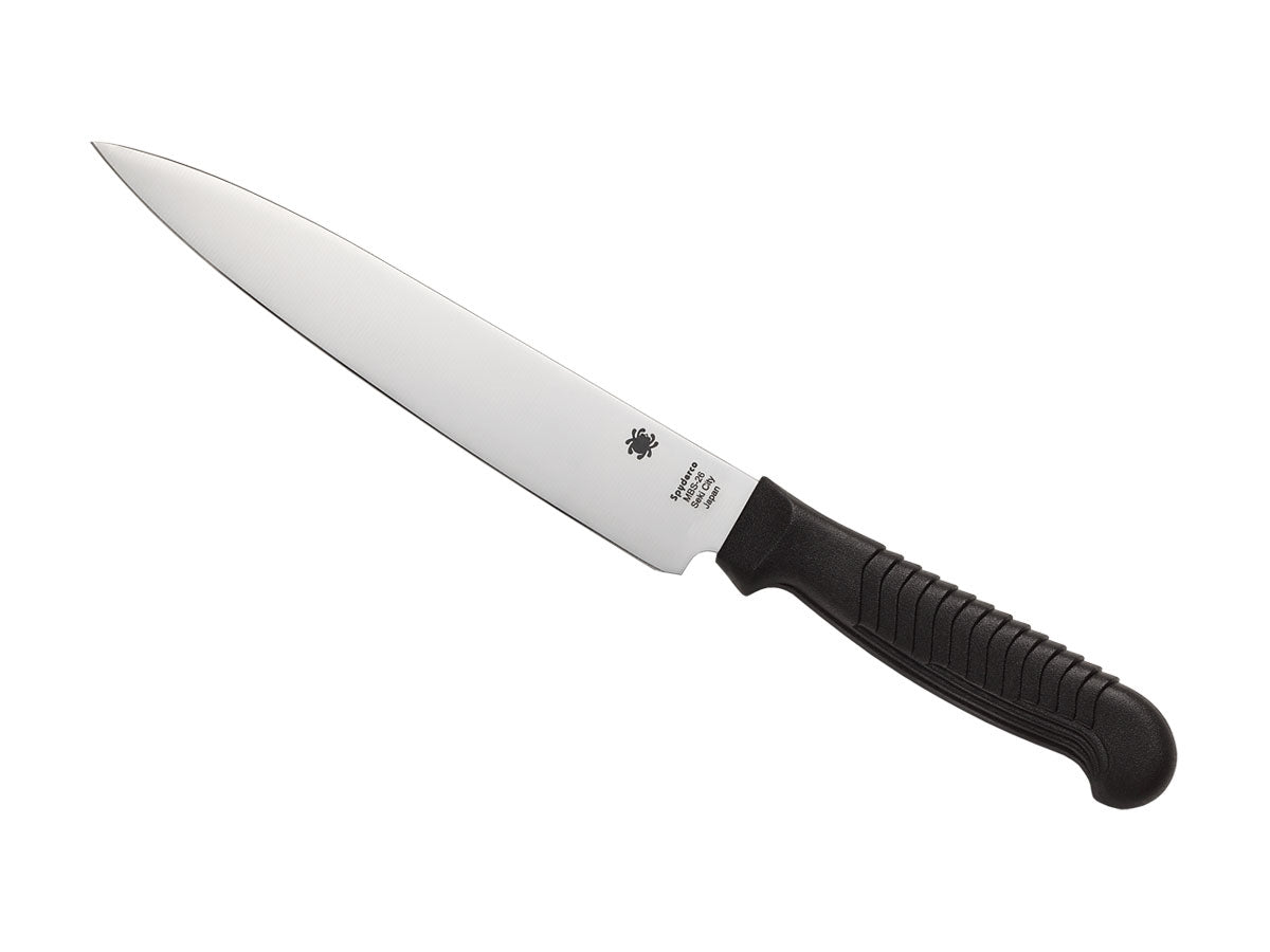 Spyderco Kitchen Classics K04PBK coltello cucina 16,5 cm lama MBS-26 piatta manico polipropilene nero trama a gradini