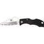 Spyderco Ladybug 3 LBKS3 lama VG-10 seghettata 4,9 cm, manico FRN nero, 18 gr, Back Lock
