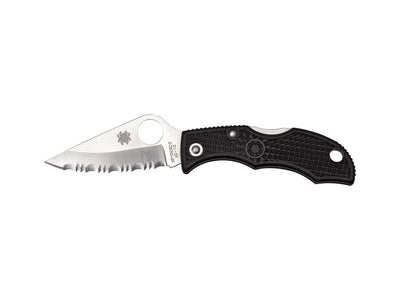 Spyderco Ladybug 3 LBKS3 lama VG-10 seghettata 4,9 cm, manico FRN nero, 18 gr, Back Lock