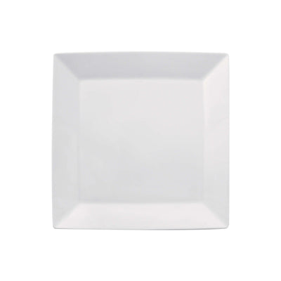 Gural Merid Piatto Piano Quadrato in Porcellana Bianca 24x24 cm 6 Pezzi