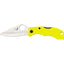 Spyderco Ladybug 3 Salt LYLP3 lama H-1 hollow ground PlainEdge, manico FRN giallo marino, foro cordino