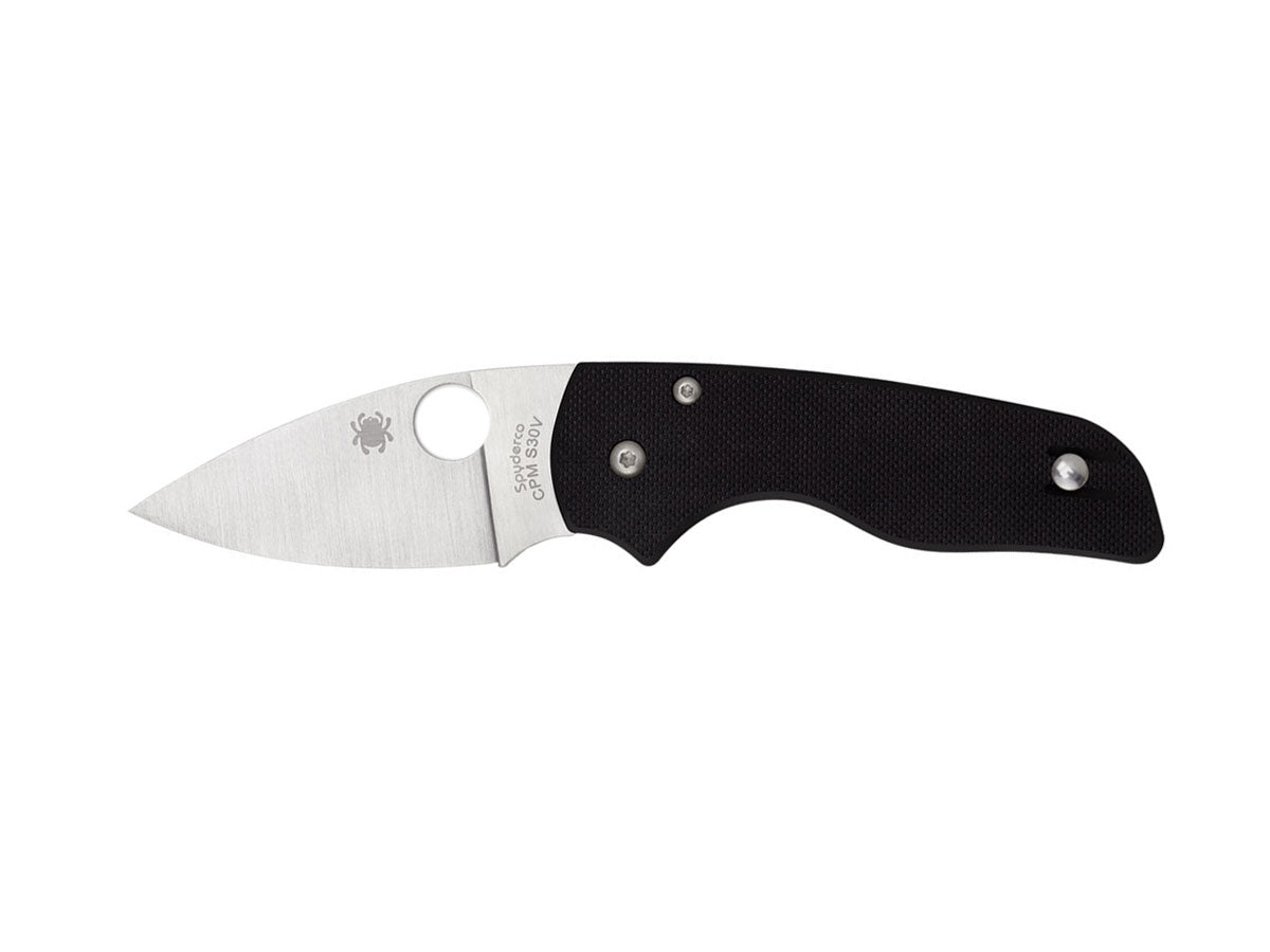Spyderco Lil' Native C230GP lama CPM S30V 2,5 pollici flat grind con choil, guancette G-10 nere