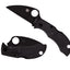 Spyderco Manbug MBKWPBK dettaglio lama Wharncliffe nera e manico FRN nero portachiavi