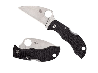 Spyderco Manbug MBKWP dettaglio profilo Wharncliffe VG-10 e manico FRN nero