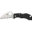 Spyderco Manbug MBKWS lama Wharncliffe VG-10 seghettata filo dritto, manico FRN nero, Back Lock