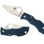Spyderco Manbug MFPK390 dettaglio lama K390 acciaio da lavoro e manico FRN blu portachiavi