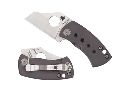 Spyderco McBee C236TIP lama Wharncliffe sabre grind CTS XHP titanio spina smerlata - dettaglio lama