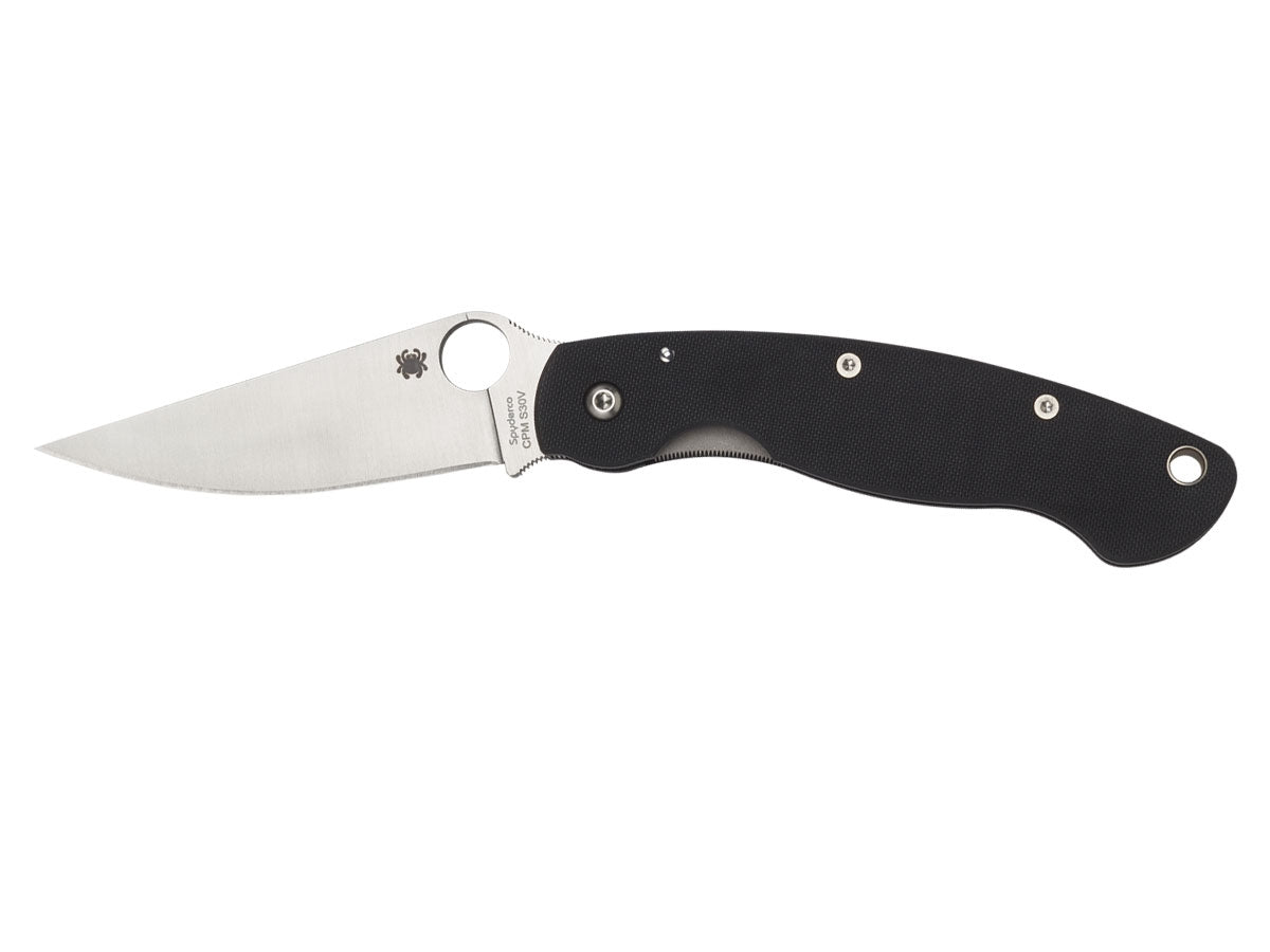 Spyderco Military C36GPE lama CPM S30V piatta, manico G-10 nero, Liner Lock Made in USA