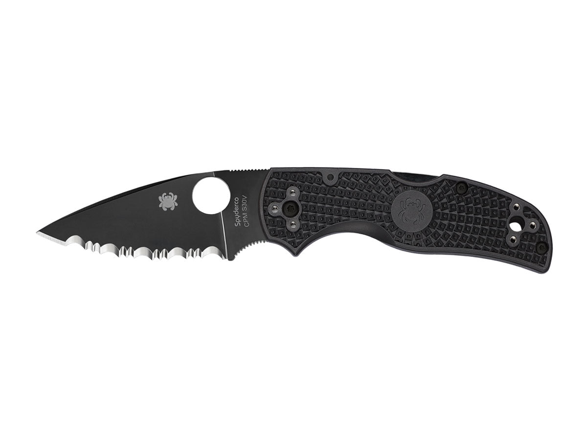 Spyderco Native 5 Frn Black Blade Serrated C41SBBK5