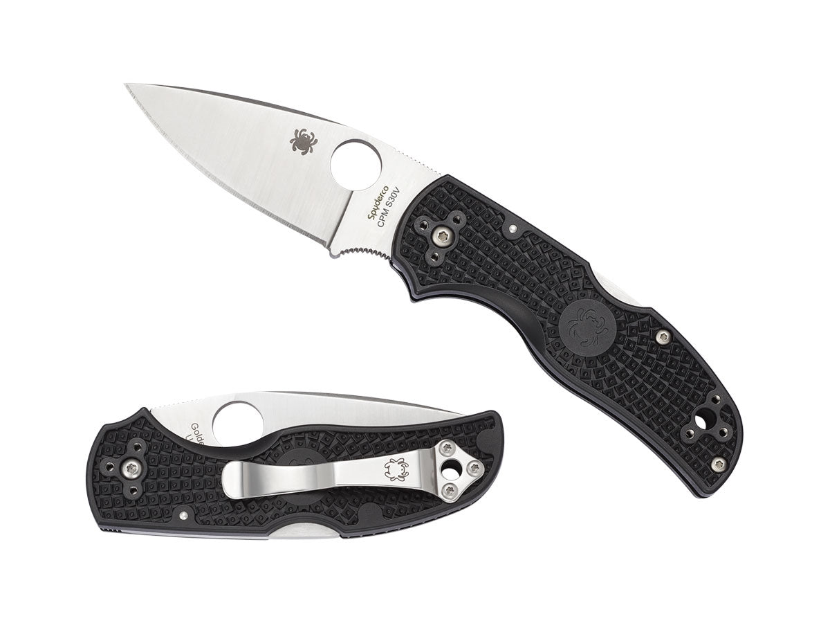 Spyderco Native 5 C41PBK5 dettaglio manico FRN nero Lightweight e meccanismo Back Lock