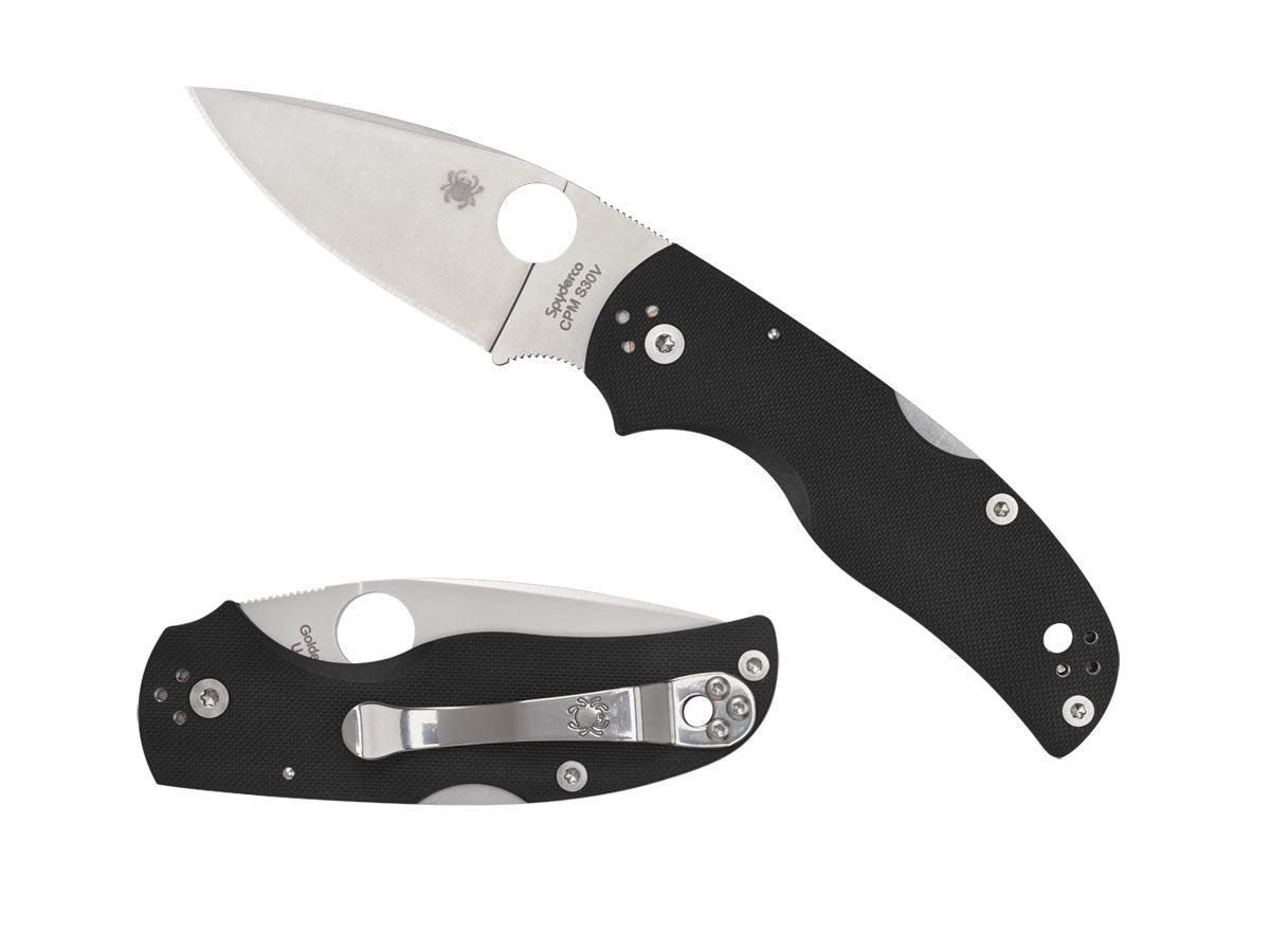 Spyderco Native 5 C41GP5 dettaglio manico G-10 distanziale e lama quinta generazione fabbricazione USA
