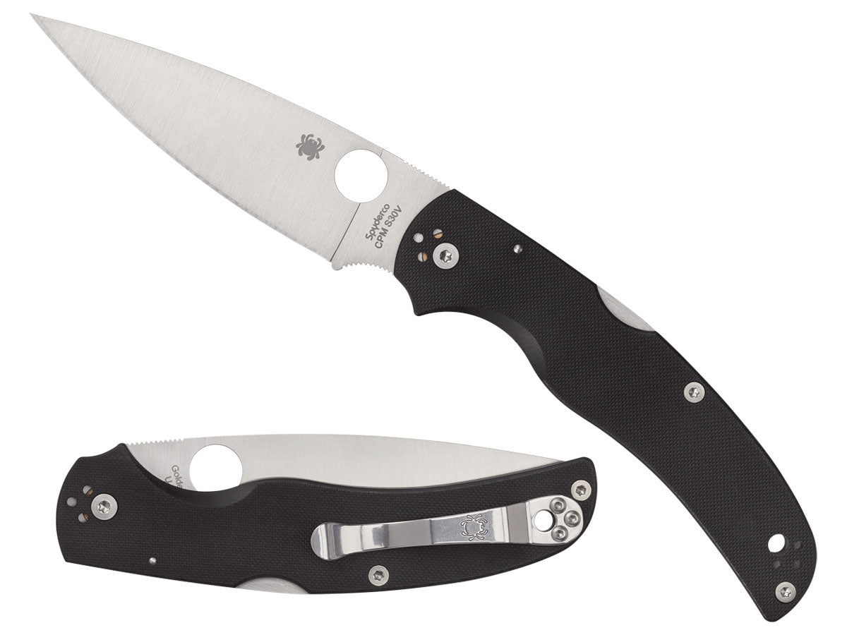 Spyderco Native Chief C244GP lama CPM S30V flat grind G-10 nero - dettaglio lama