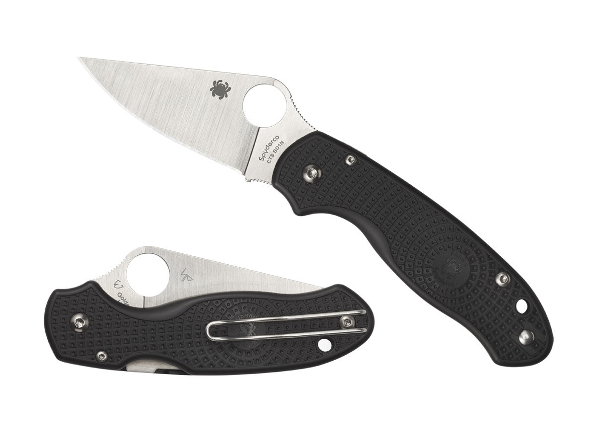 Spyderco Para 3 C223PBK dettaglio manico FRN nero e lama CTS BD1N