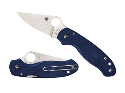 Spyderco Para 3 C223PCBL dettaglio lama CPM SPY27 e manico FRN blu