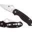 Spyderco Para 3 C223GPS dettaglio lama combo e G-10 nero