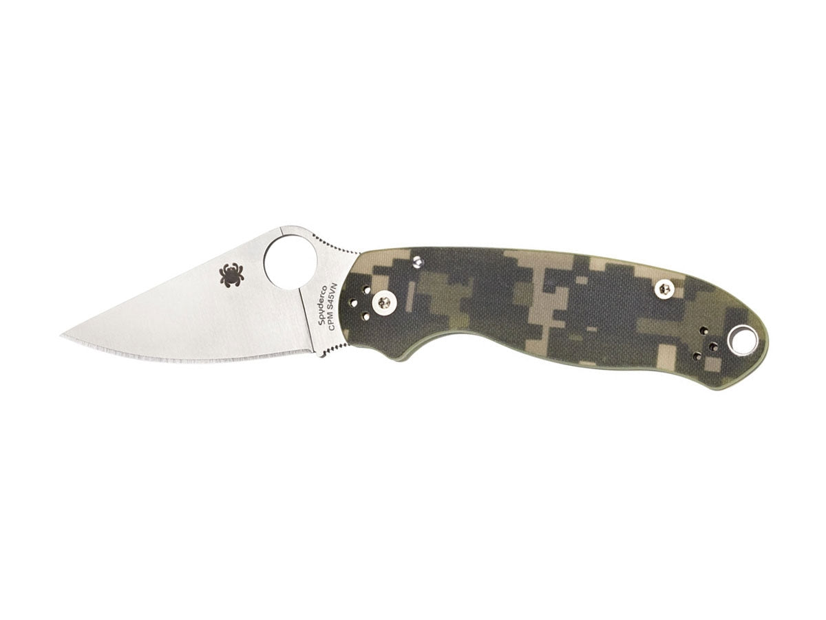 Spyderco Para 3 C223GPCMO lama CPM S45VN, manico G-10 Digital Camo ispirato ARPAT