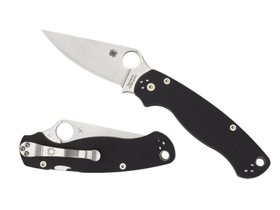 Spyderco Para Military 2 C81GP2 dettaglio lama CPM-S45VN e meccanismo Compression Lock