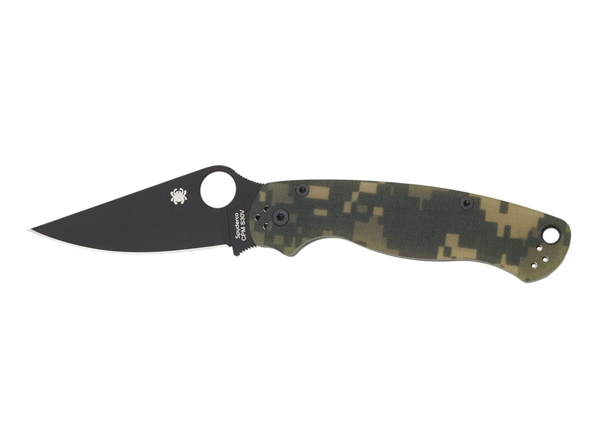 Spyderco Para Military 2 C81GPCMOBK2 lama CPM S30V nera DLC, G-10 Digital Camo, Compression Lock