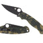 Spyderco Para Military 2 C81GPCMOBK2 dettaglio lama DLC nera e manico G-10 mimetico