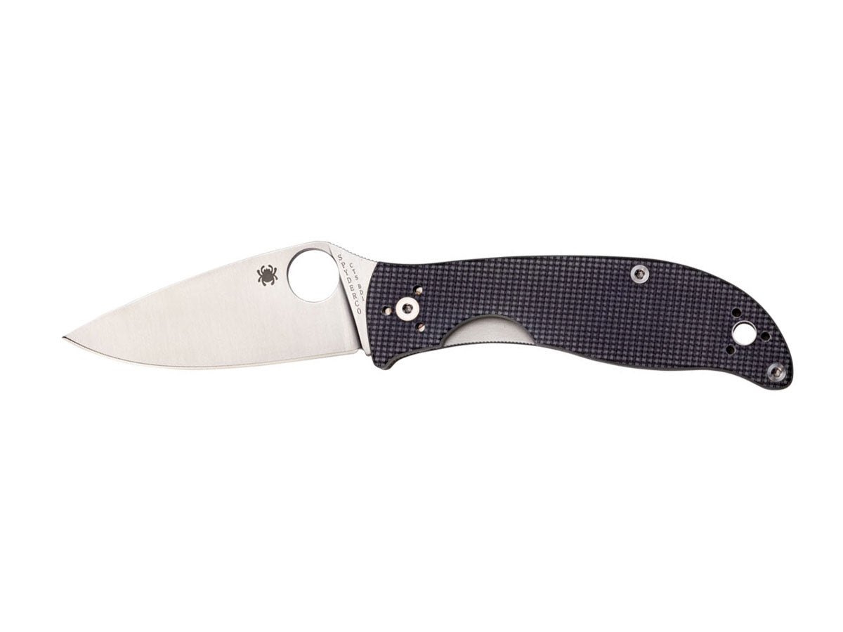 Spyderco Polestar C220GPGY lama a foglia CTS BD1 americana piatta, manico G-10 grigio