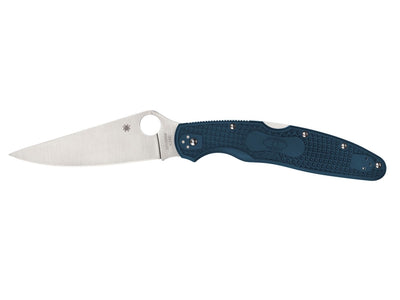 Spyderco Police 4 C07FP4K390 lama K390 completamente piatta, manico FRN blu