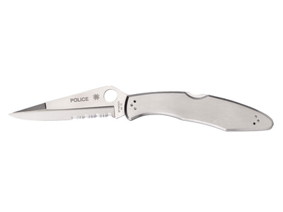 Spyderco Police C07PS lama combo VG-10 10,4 cm, manico acciaio, totale 24 cm