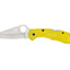 Spyderco Salt 2 C88PYL2 lama H-1 anticorrosione piatta, manico FRN giallo, Back Lock