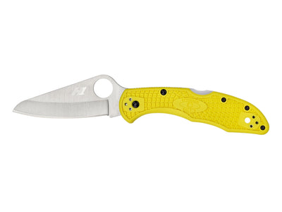 Spyderco Salt 2 C88PYL2 lama H-1 anticorrosione piatta, manico FRN giallo, Back Lock