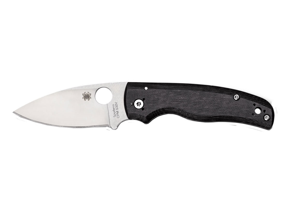 Spyderco Shaman C229GP lama CPM S30V flat grind, manico G-10 sagomato opaco, lamine acciaio scheletrato