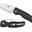 Spyderco Shaman C229GS dettaglio lama CPM S30V seghettata e G-10 con Compression Lock