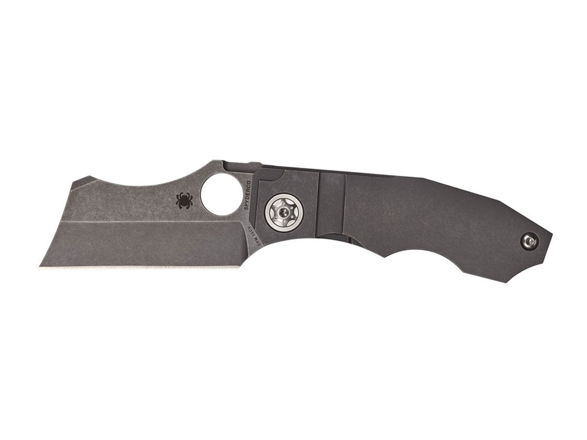 Spyderco Stovepipe C260TIP lama mannaia CPM 20CV 4 mm hollow grind, manico titanio massiccio