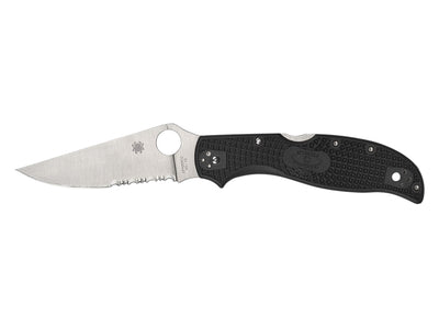 Spyderco Stretch 2 XL C258PSBK lama combinata PlainEdge e SpyderEdge, manico FRN nero Lightweight