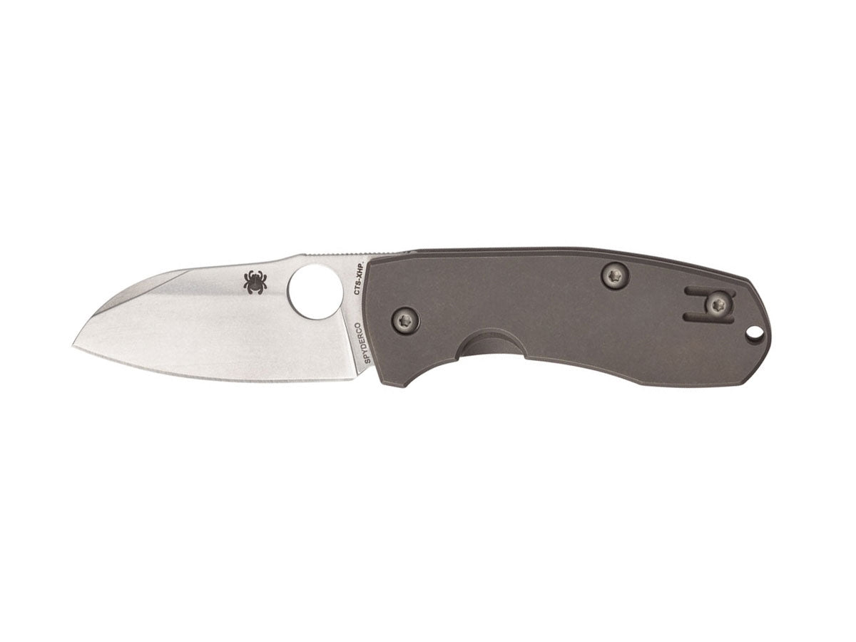 Spyderco Techno 2 C158TIP2 lama CTS XHP stonewash affilatura sciabola, manico titanio
