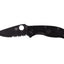 Spyderco Tenacious C122PSBBK manico FRN nero Bi-Directional Texture, lama combo ossido nero