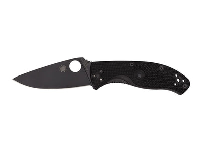 Spyderco Tenacious C122PBBK manico FRN nero Bi-Directional Texture, lama 8Cr13MoV ossido nero