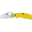 Spyderco Uk Penknife Salt Yellow Serrated C94SYL