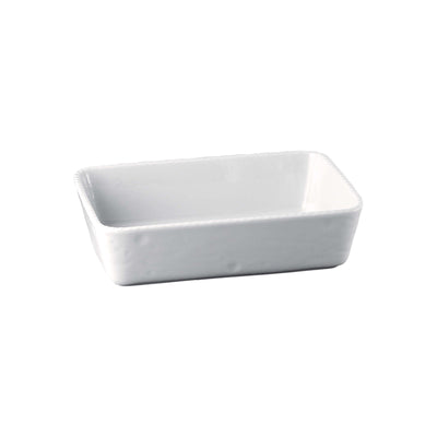 Pirofila da Forno Rettangolare Cordonata in Porcellana Bianca 32x22 cm H 8,5 cm