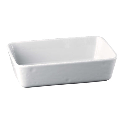 Pirofila da Forno Rettangolare Cordonata in Porcellana Bianca 40x30 cm H 10 cm