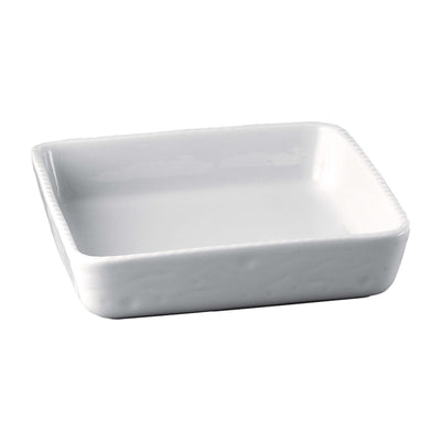 Pirofila da Forno Quadrata Impilabile in Porcellana Bianca 26x26 cm H 5,5 cm